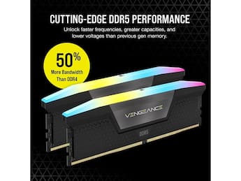 CORSAIR Vengeance RGB 32GB (2 x 16GB) 288 Pin PC RAM DDR5 6000 CORSAIR Vengeance RGB 32GB (2 x 16GB) 288 Pin PC RAM DDR5 6000