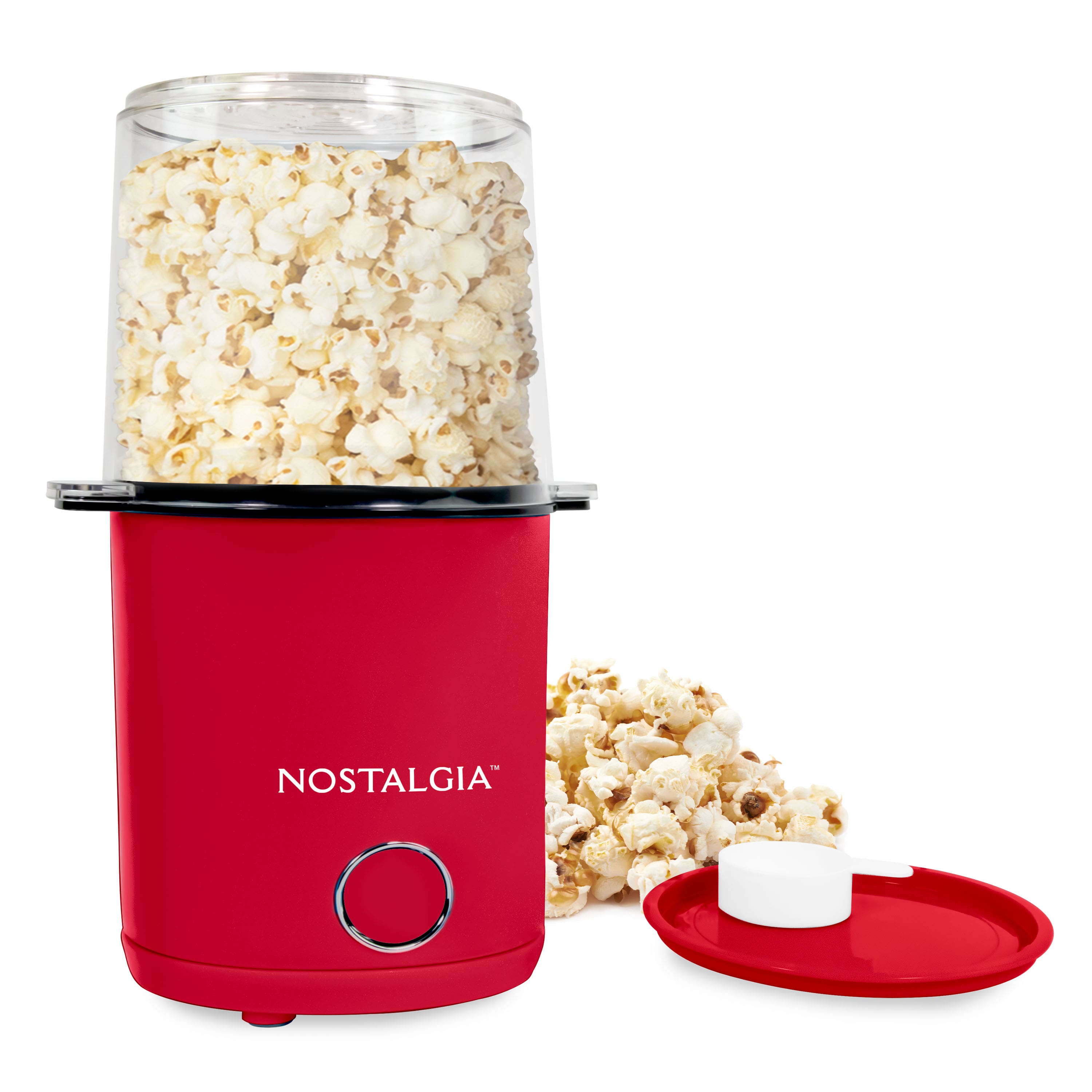 Nostalgia - 8-Cup Hot Air Popcorn Maker & Bowl - Red
