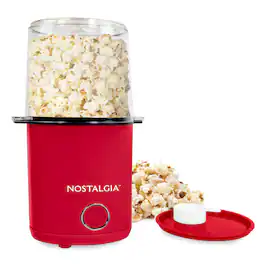 Nostalgia - 8-Cup Hot Air Popcorn Maker & Bowl - Red
