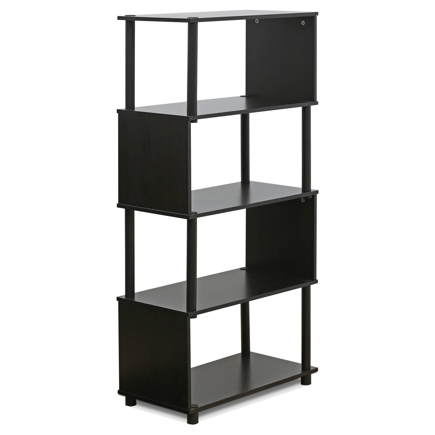 Front. Furinno - Flexi 5-Tier Rack, Espresso - Espresso.