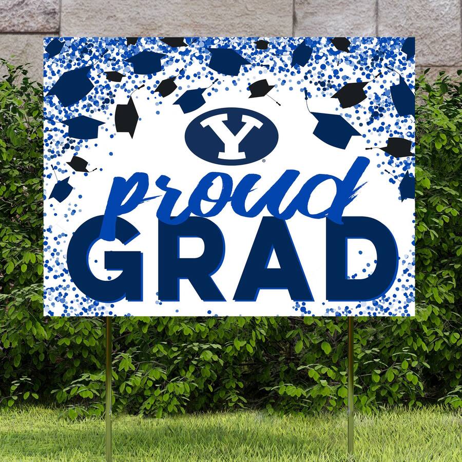 Jardine BYU Cougars 18'' x 24'' Grad Yard Sign White 4965904 - Best Buy