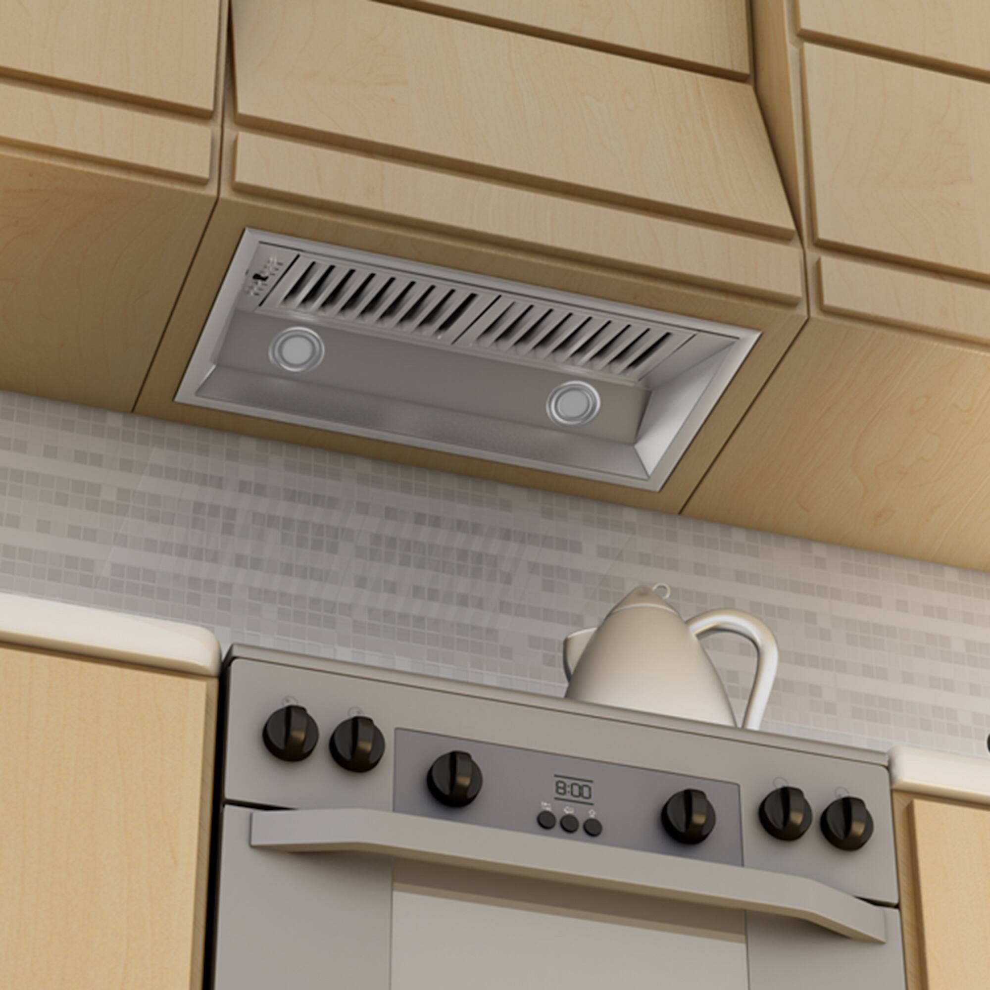 Alt View 2. ZLINE - ZLINE 28" Remote Blower Ducted Range Hood Insert in Stainless Steel (695-RD-28) - Stainless Steel.