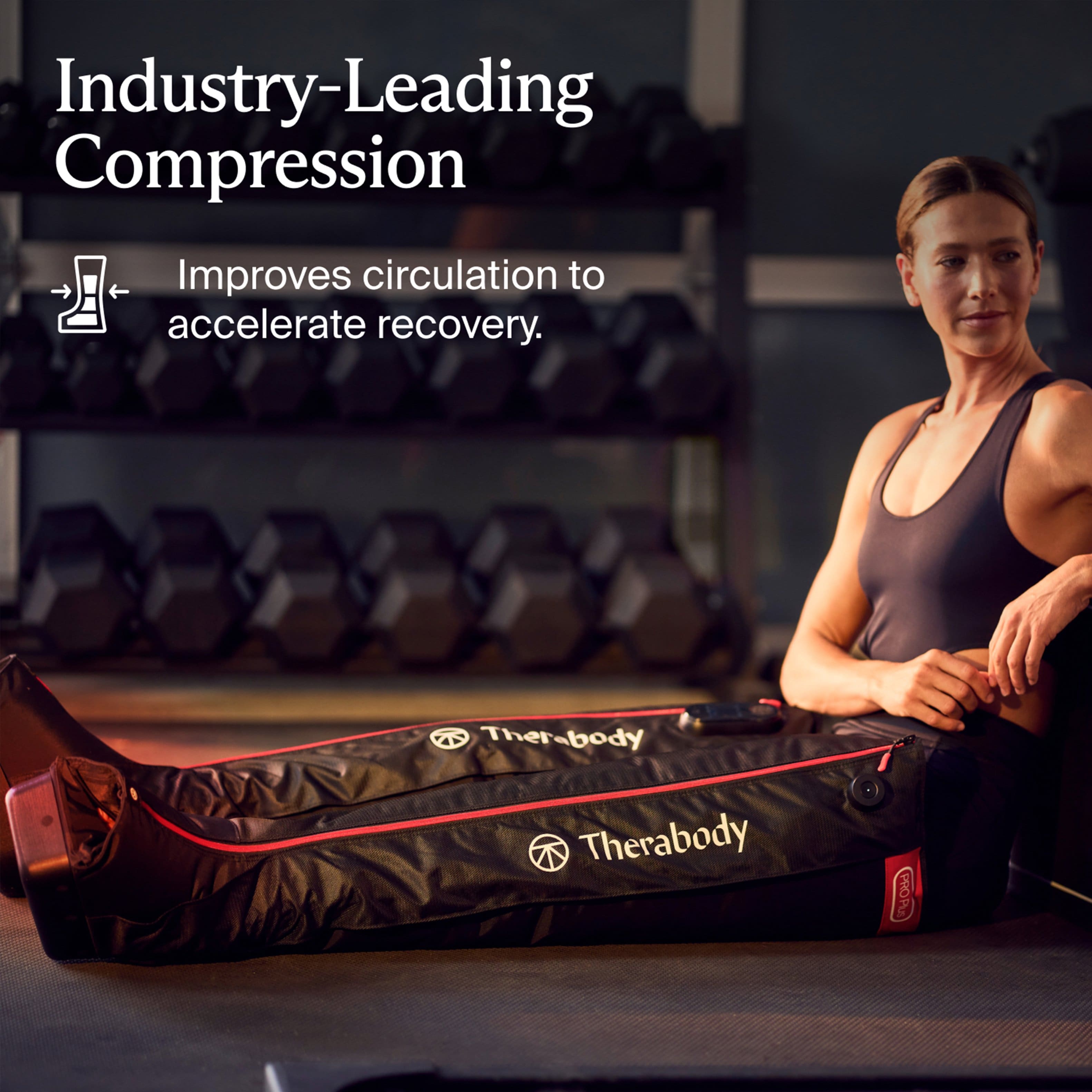 Alt View 14. Therabody - Therabody - JetBoots PRO Plus - Wireless Compression Boots With Vibration & Infrared LED Light - Regular - Black - Black.