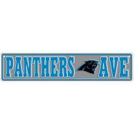 Fan Creations - Carolina Panthers 4" x 18" Team Boulevard Metal Sign - Multicolor