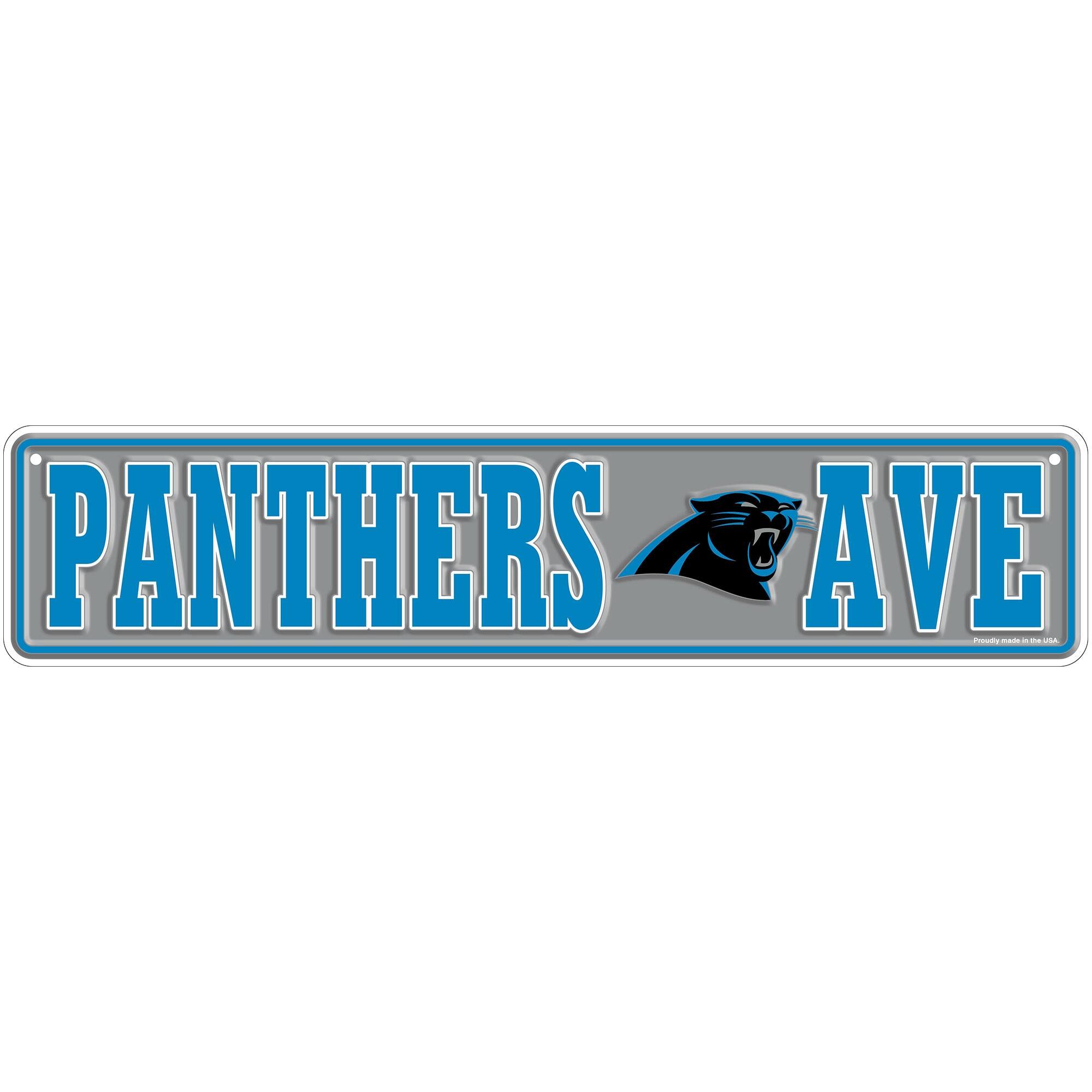 Carolina Panthers 4" x 18" Team Boulevard Metal Sign
