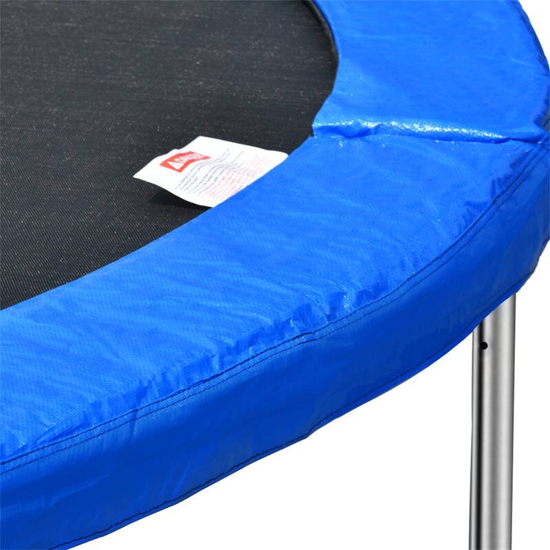 Alt View 5. HTUTWOO - Trampoline for Adults & Kids 14FT with Basketball Hoop - Outdoor Trampoline with/Ladder,Safety Net,Duty Mat,Spring Cover - Blue.