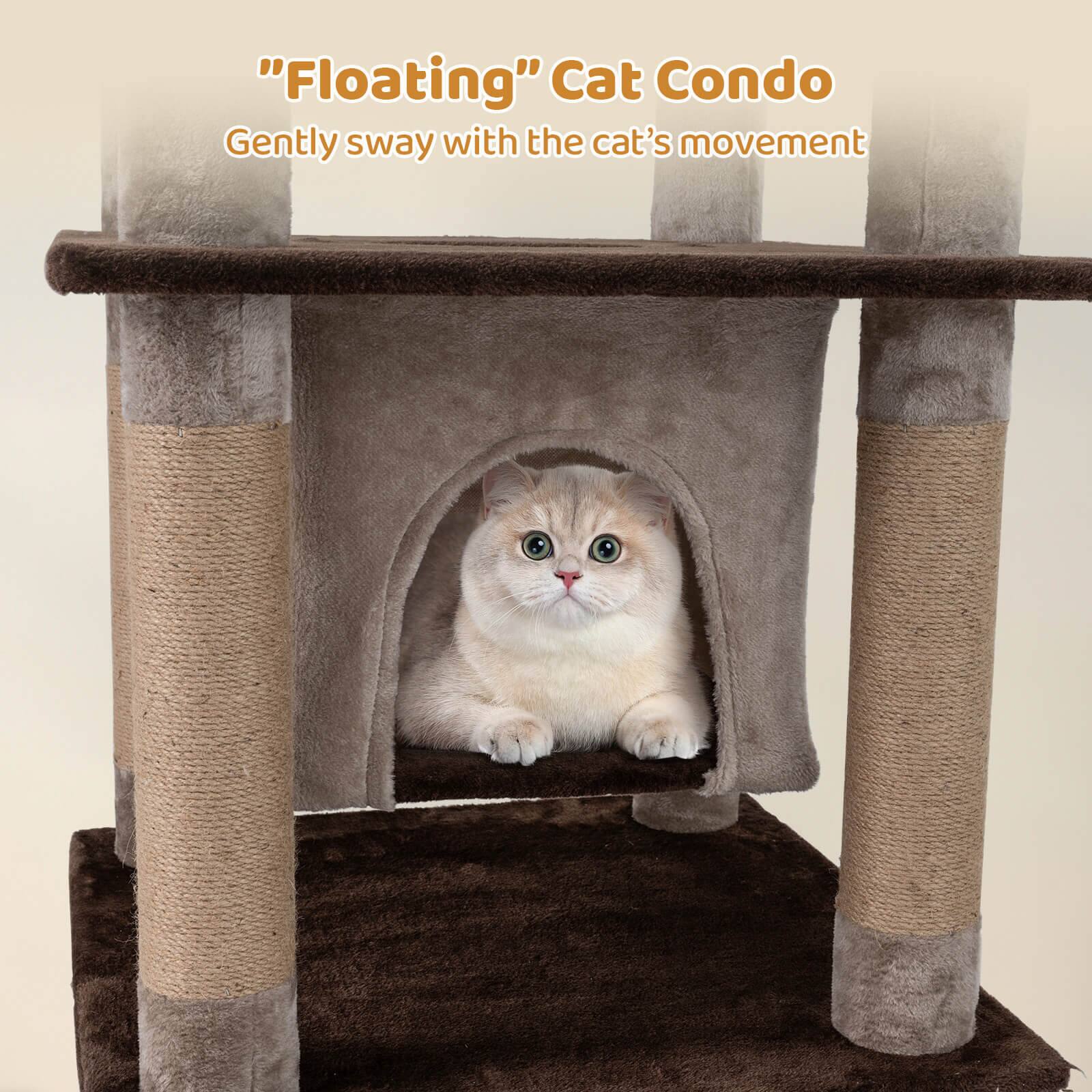 "Floating" Cat Condo  
Gently sway with the cat's movement