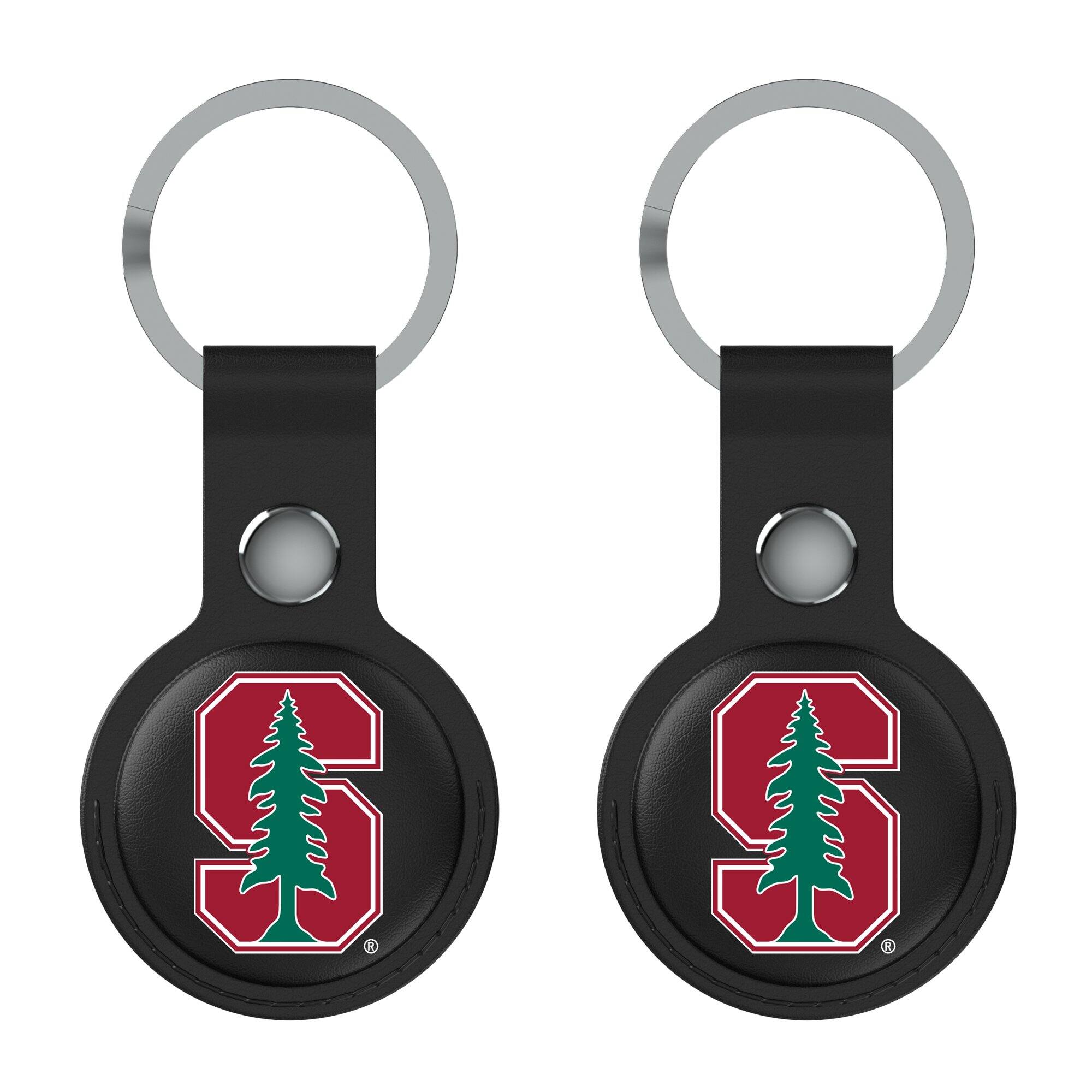 Front. Keyscaper - Black Stanford Cardinal Two-Pack AirTag Holders - No Size - Black.