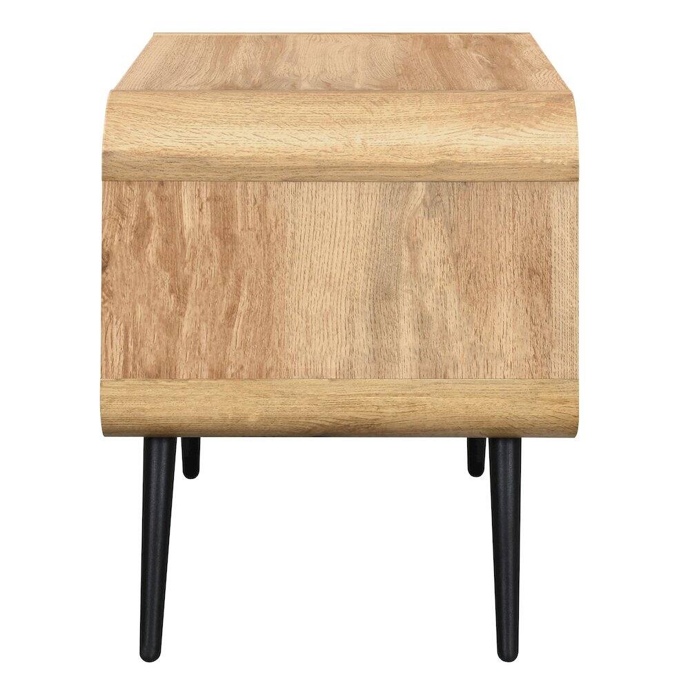 Alt View 1. New Classic Furniture - New Classic Furniture Rowan Wood 1-Drawer End Table in Natural/Beige (Set of 2) - Natural.