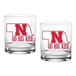 Indigo Falls - Nebraska Huskers Two-Pack 14oz. Hometown Glass Set - Multicolor