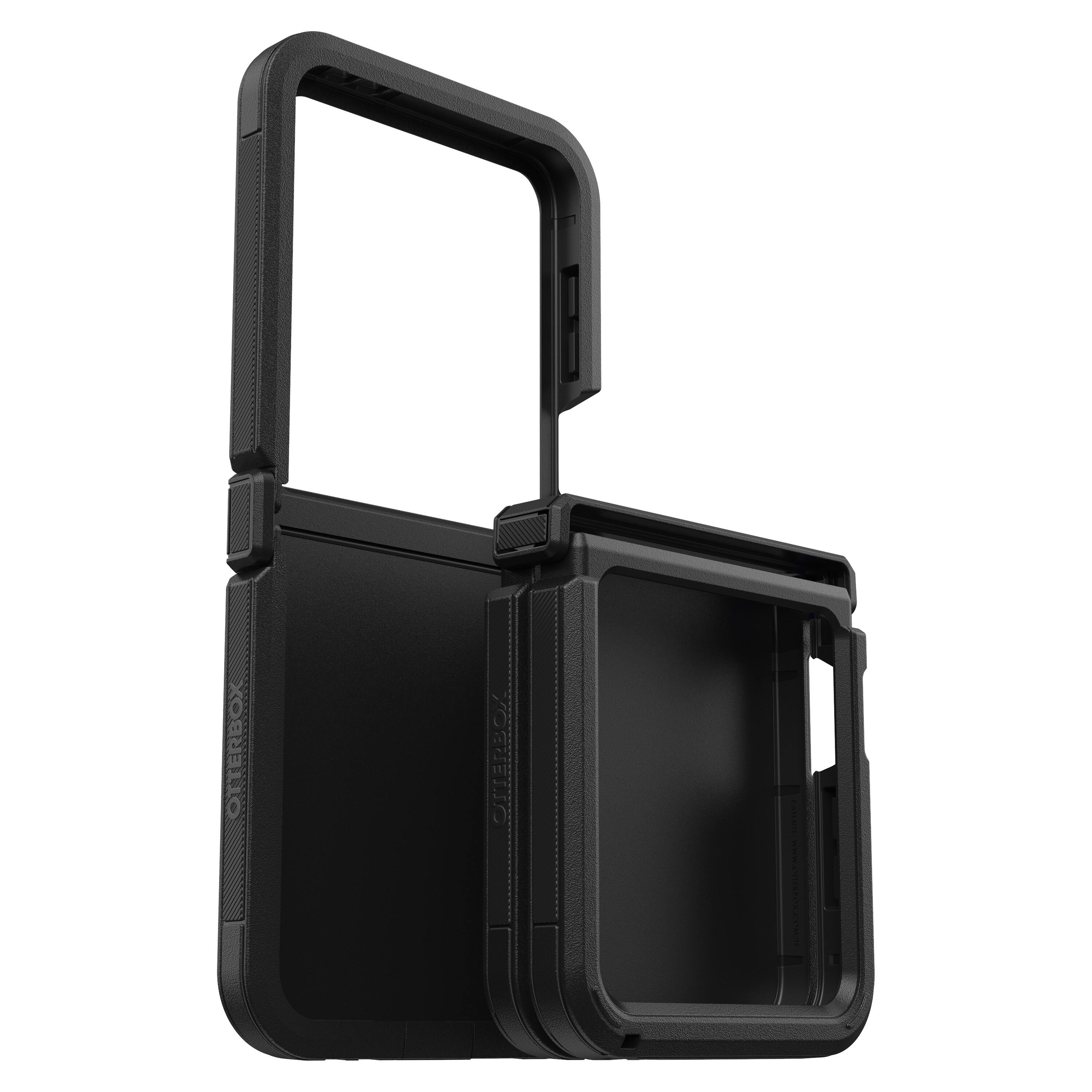 Front. OtterBox - Defender Series Pro XT Hard Shell for Samsung Galaxy Z Flip6 - Black.