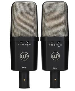 Warm Audio - Large-Diaphragm Condenser Microphone w/ 3 Switchable Polar Patterns, CineMag USA transformer and 10dB/20dB Pad - Pair