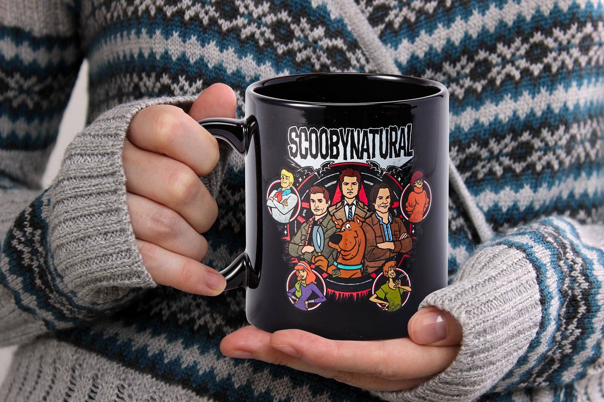 Alt View 4. Warner Bros. - Scooby-Doo x Supernatural "Scoobynatural" Coffee Mug | Holds 11 Ounces - Black.