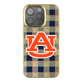 Keyscaper - NCAA - Auburn Tigers Plaid Bling iPhone Case - 15 - Gold