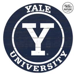 Jardine - Yale Bulldogs 20" x 20" Indoor/Outdoor Circle Sign - Navy