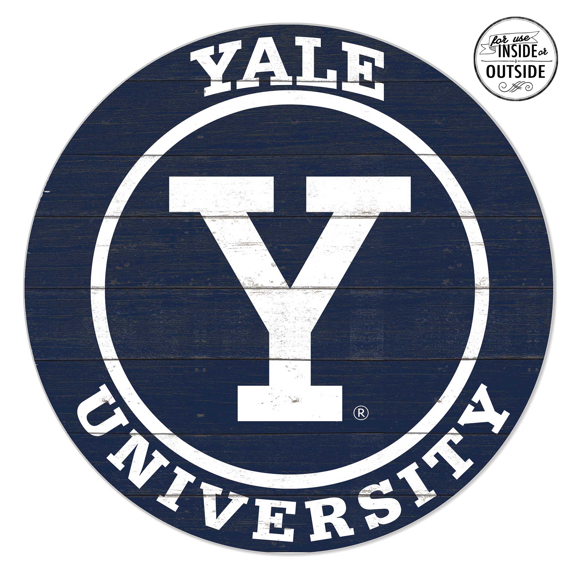 Yale Bulldogs 20" x 20" Indoor/Outdoor Circle Sign