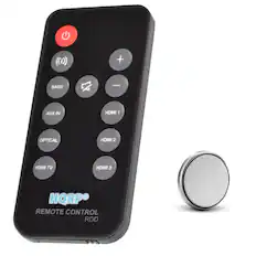 + BASS
- AUX IN
HDMI 1
OPTICAL
HDMI 2
HDMI TV
HDMI 3
HQRP REMOTE CONTROL RDD