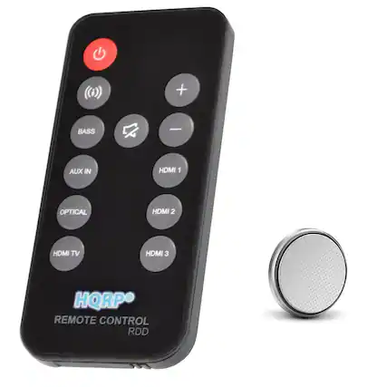 + BASS
- AUX IN
HDMI 1
OPTICAL
HDMI 2
HDMI TV
HDMI 3
HQRP REMOTE CONTROL RDD