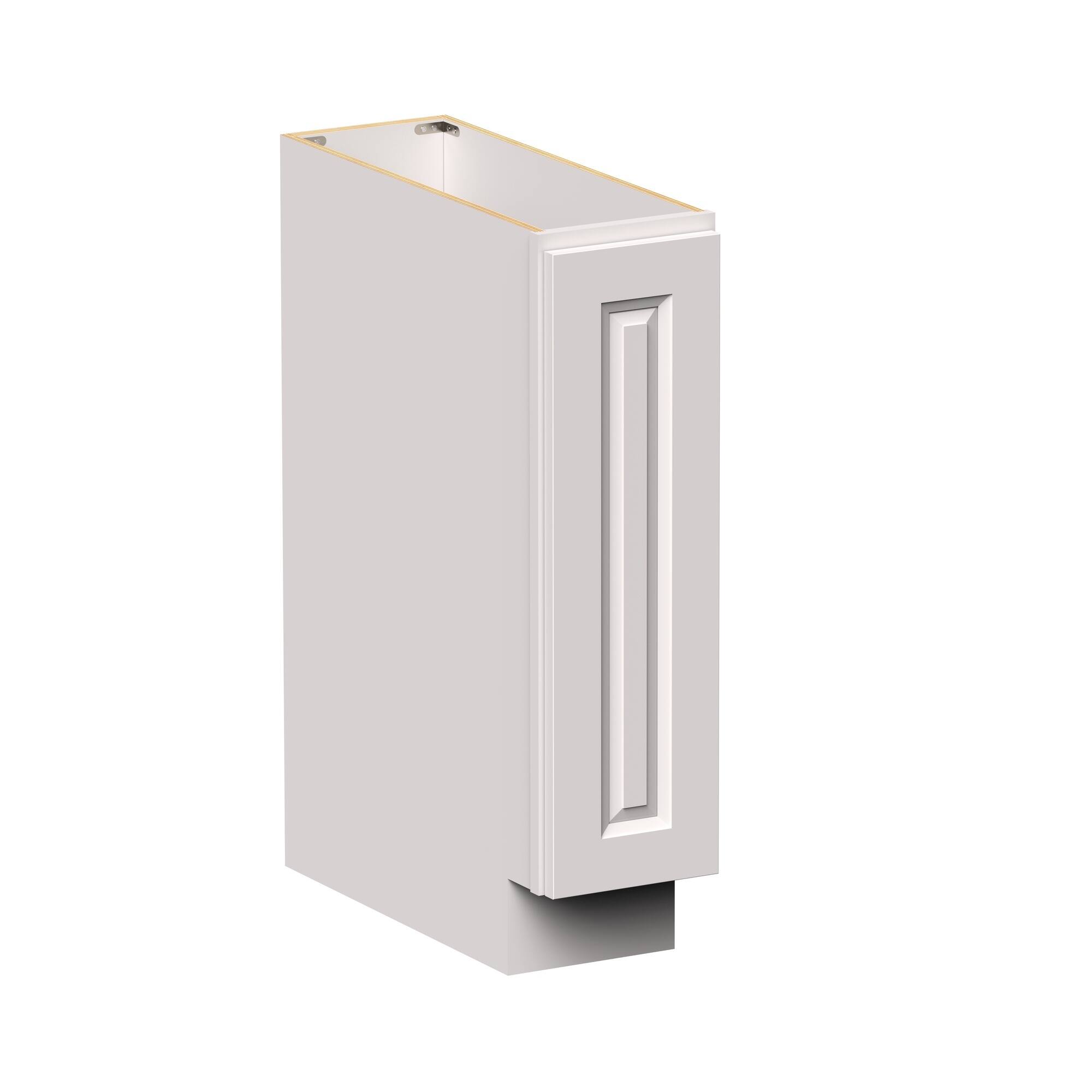 Angle. Boyel Living - 9-in W x 34.5-in H x 24-in D Shaker Full-Height Door Kitchen Base Cabinet with Soft-Close Hinges - Glacier White.