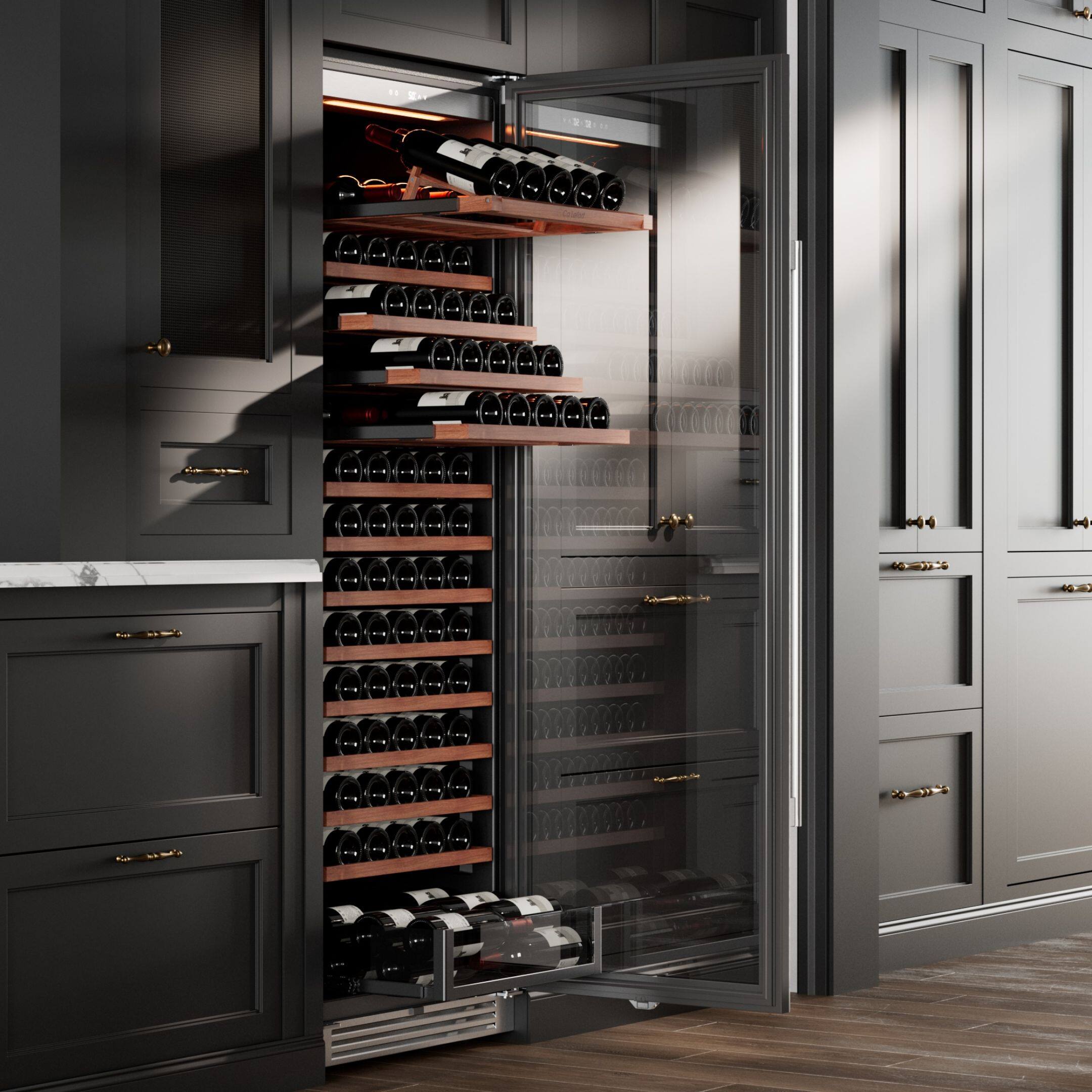 Alt View 10. Ca'Lefort - 24 inch Wine Cooler Refrigerator,166-Bottle Freestanding/Built-In Wine Fridge stainless steel for Home,Bar,Office - stainless steel.