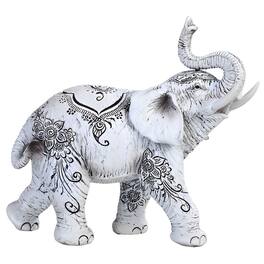 FC Design - 7"Wative Trunk Up Thai Elephant Figurine Statue Office Desk Tabletop Home Decor Gift - Multi-Color