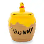 Front. Disney - Disney Winnie the Pooh Hunny Pot Ceramic Snack Jar | 6 Inches Tall - Yellow.