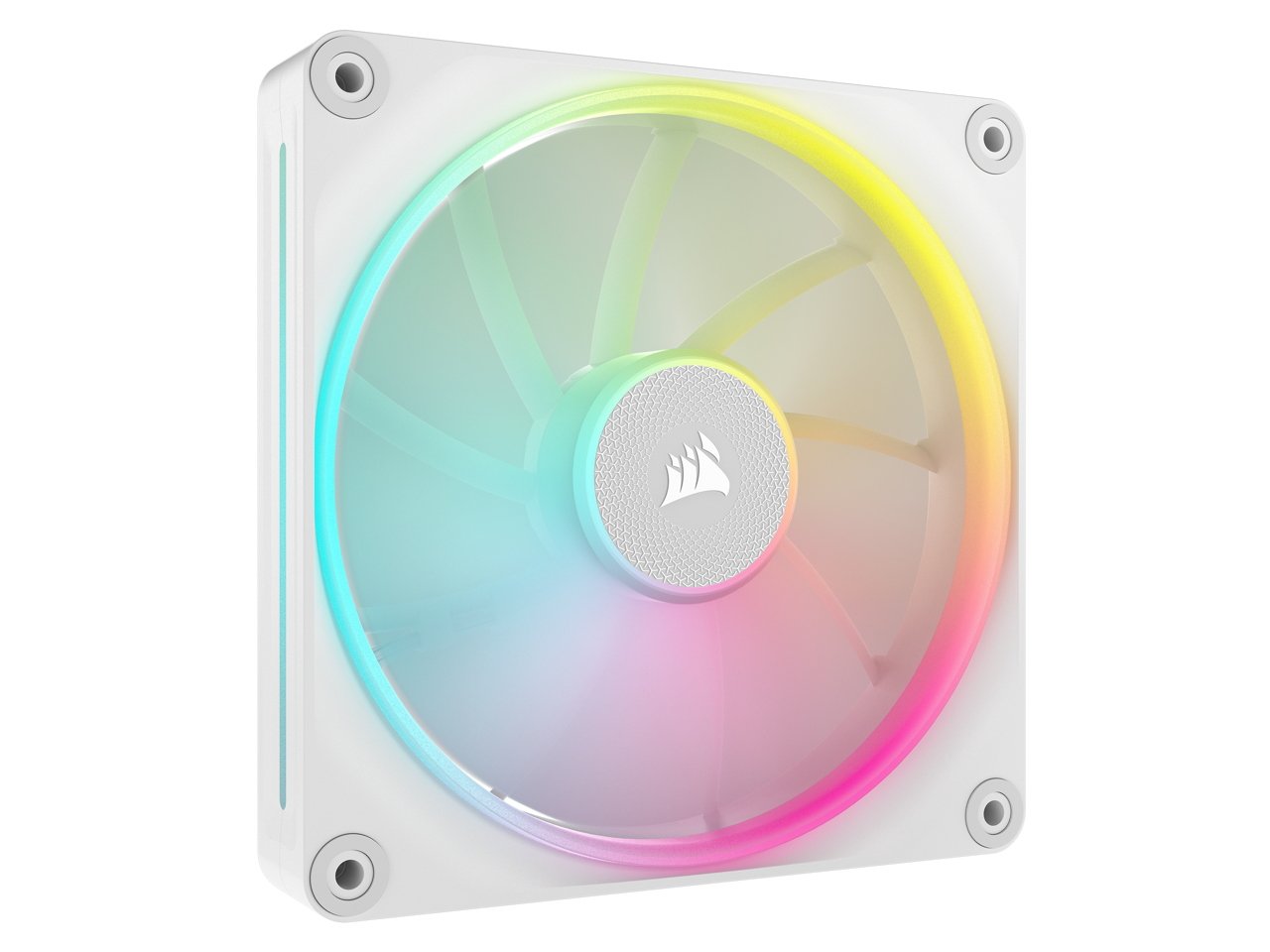 Alt View 2. CORSAIR - CORSAIR LX RGB Series, iCUE LINK LX140 RGB White, 140mm Fan, Single Pack - White.