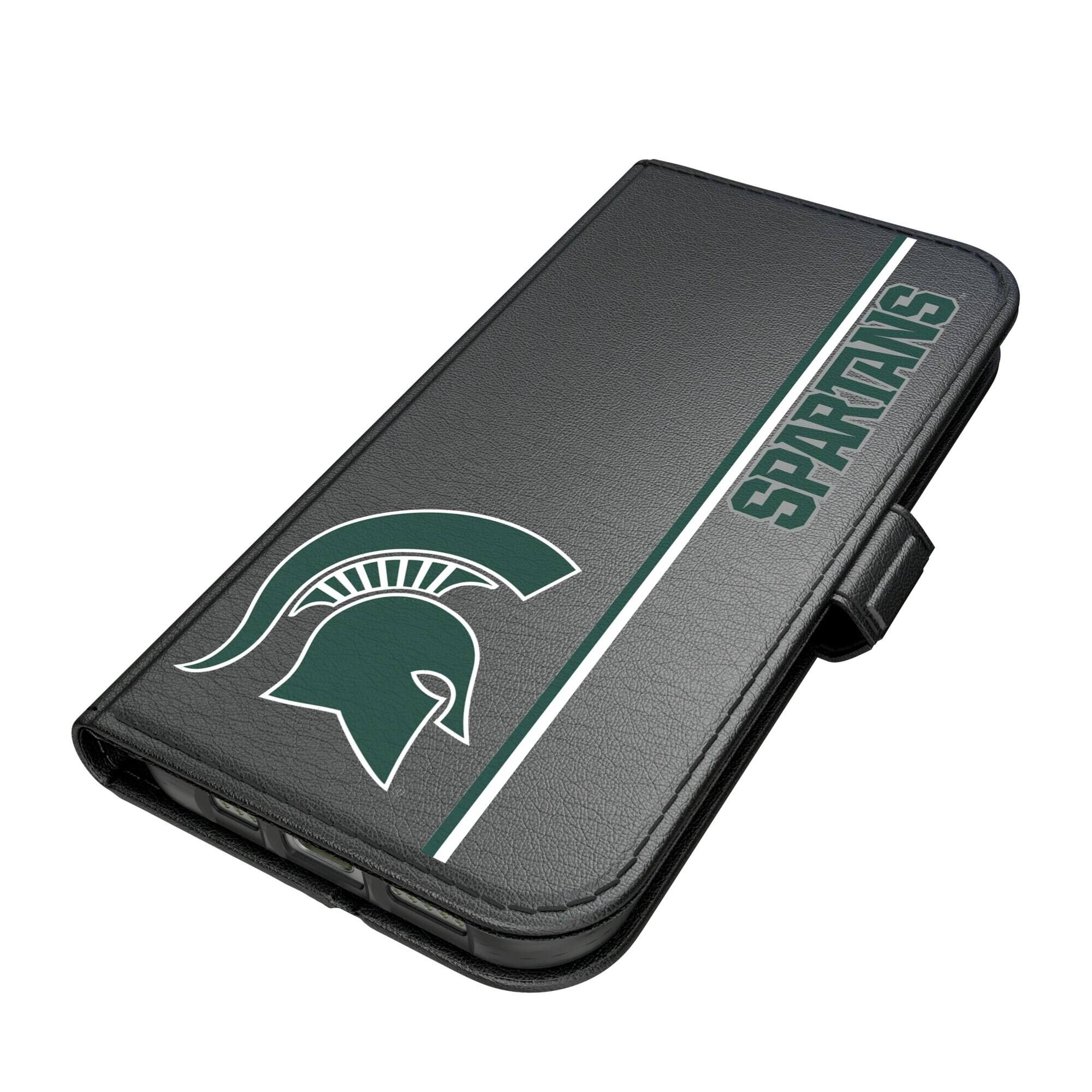 Alt View 1. Keyscaper - Michigan State Spartans iPhone Folio 2.0 Case - 17 Pro Max - Black.