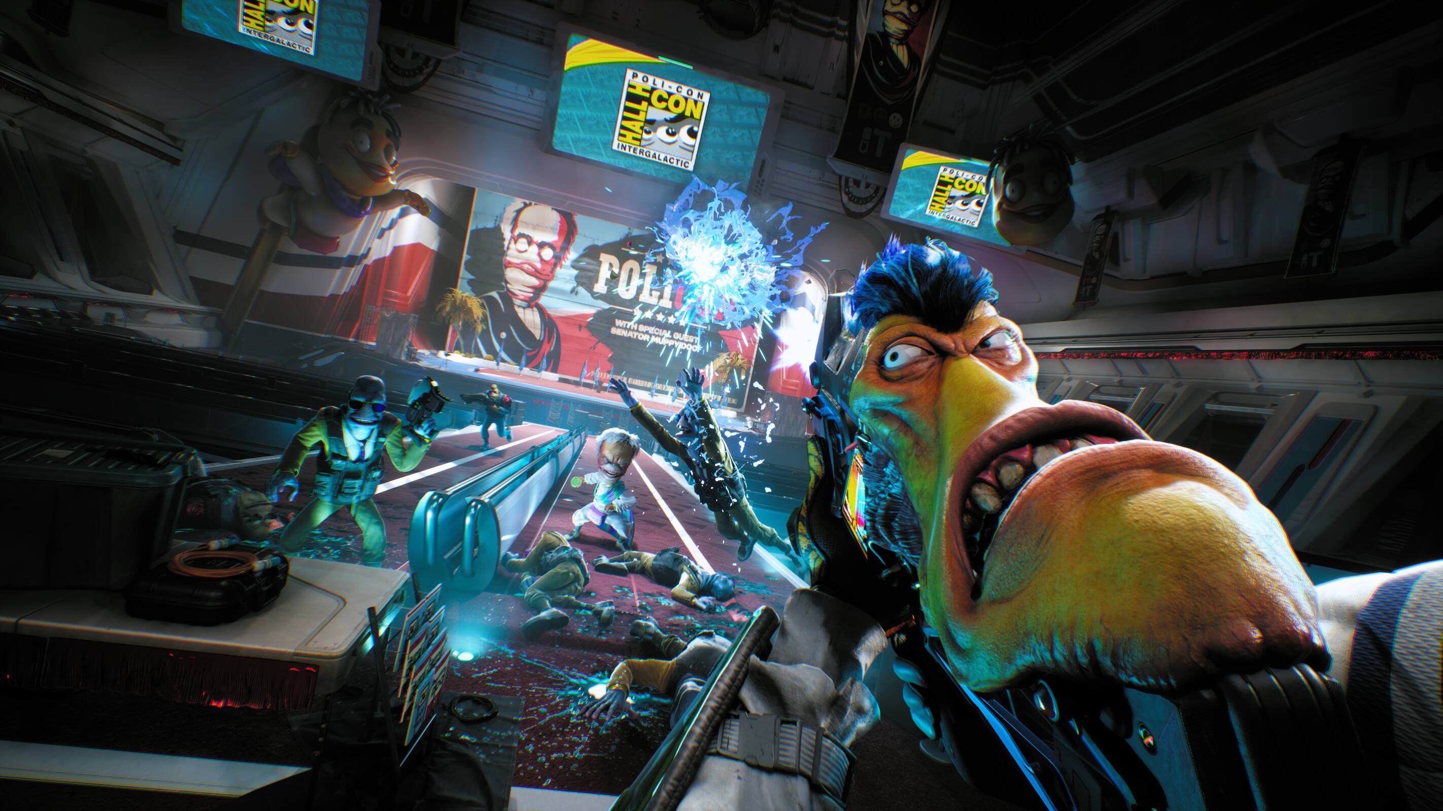 Sure, here is the corrected and grouped text from the image:

---

**HAL N 3**  
**DETECTIVE POLI-CON**  
**CON HALL**  
**INTERGALACTIC POLI 7**  
**A**  
**WITH SPECIAL SENATOR MUG**  
**GUEST**  
**Huepyogd**  
**oods**  
**T**  
**POO**  
**CON**  
**CC**  
**CALAON**  
**A**  
**ETE**  
**NO**  

---

**FOLL**  
**with**  
**special**  
**guest**  
**Huepyogd**  
**oods**  
**T**  
**POO**  
**CON**  
**CC**  
**CALAON**  
**A**  
**ETE**  
**NO**  

---

**FOLL**  
**with**  
**special**  
**guest**  
**Huepyogd**  
**oods**  
**T**  
**POO**  
**CON**  
**CC**  
**CALAON**  
**A**  
**ETE**  
**NO**  

---

**FOLL**  
**with**