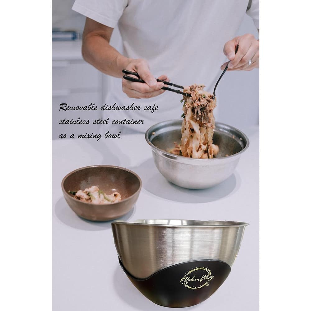 ACJPR - Digital Food Scale with Removable Stainless Steel Mixing Bowl, High-Precision Kitchen Scale for Cooking and Baking – Bla