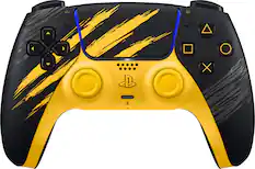 Front. Sony Interactive Entertainment - DualSense Wireless Controller for PS5, PC, Mac & Mobile - Marvel’s Wolverine Battle Yellow Limited Edition - Yellow.