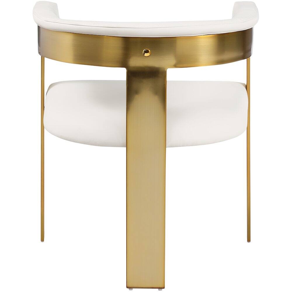 Alt View 1. Meridian Furniture - Romeo Cream Vegan Leather Dining Chair, Set of 2 - Beige.