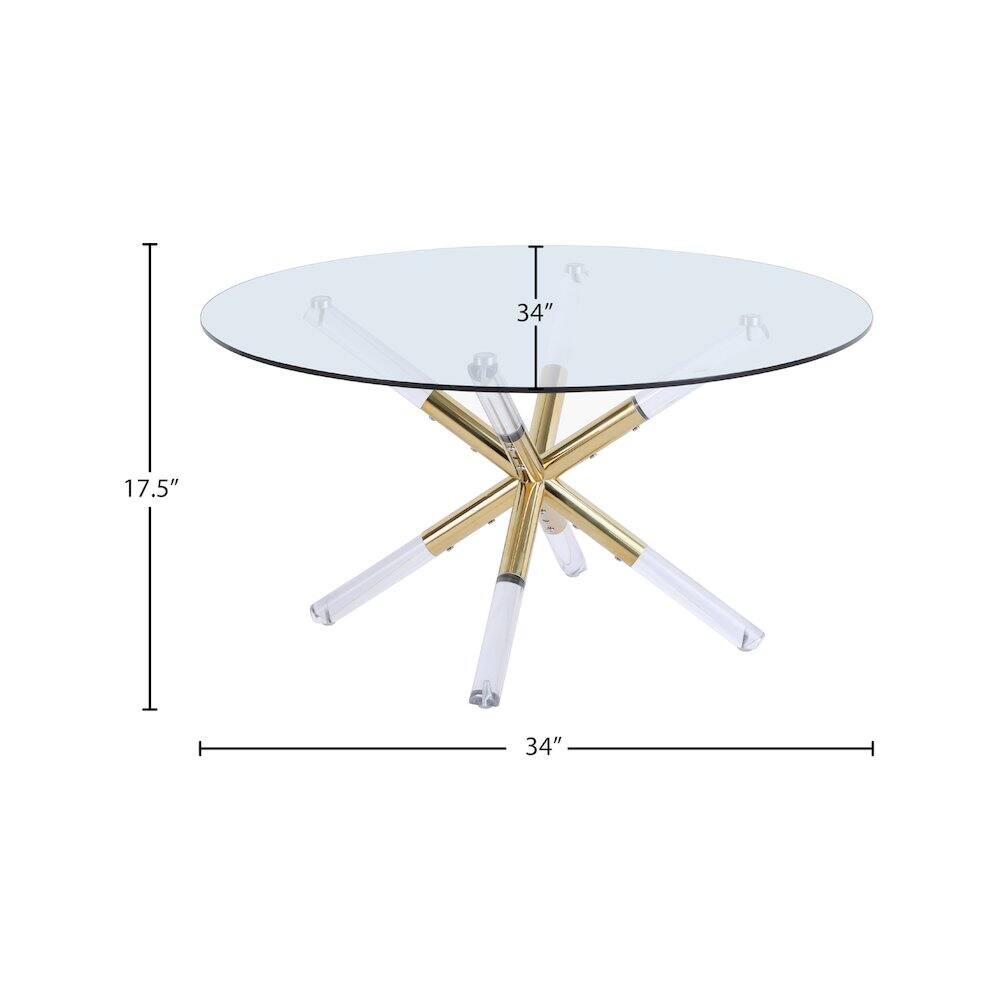 34" Diameter  
17.5" Height  
34" Width
