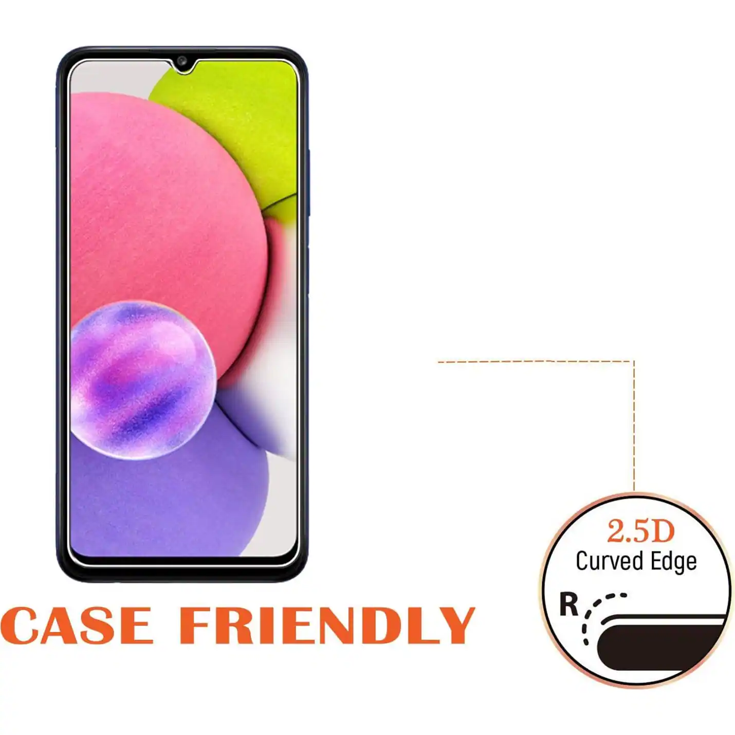 Alt View 12. SaharaCase - ZeroDamage Ultra Strong+ HD Glass Screen Protector for Samsung Galaxy A03 and A03s (2-Pack) - Clear.