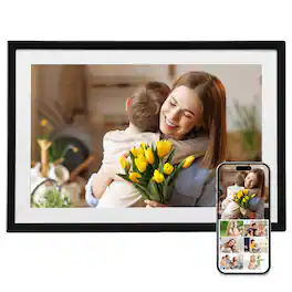 VEVOR - 10.1 Inch Digital Picture Frames (2-PK), 1280x800 HD IPS Touch Screen Electronic Photo Frame, 32GB Memory - Black + White