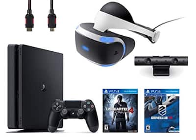 Refurbished Excellent VR Headset PlayStation Camera PS4 Slim 500GB Refurbished Excellent VR Headset PlayStation Camera PS4 Slim 500GB