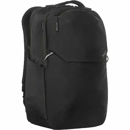 Front. Targus - Targus Work+ TBB657GL Carrying Case (Backpack) for 13" to 16" Notebook - Black - Plastic Body - Fabric Interior Material - Black.