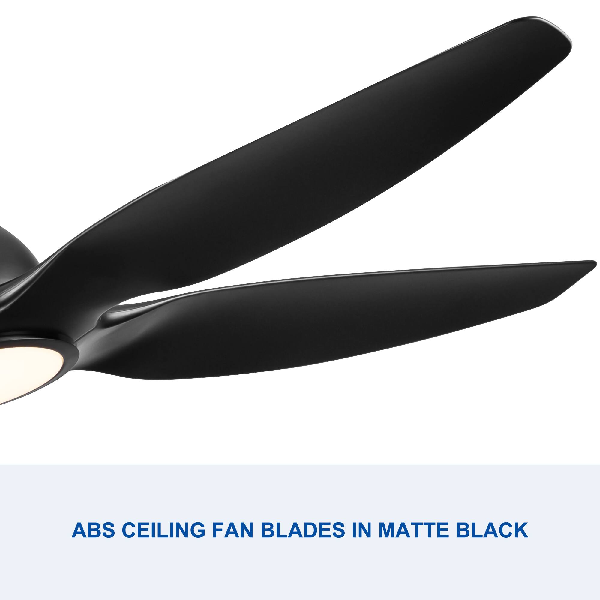 ABS Ceiling Fan Blades in Matte Black