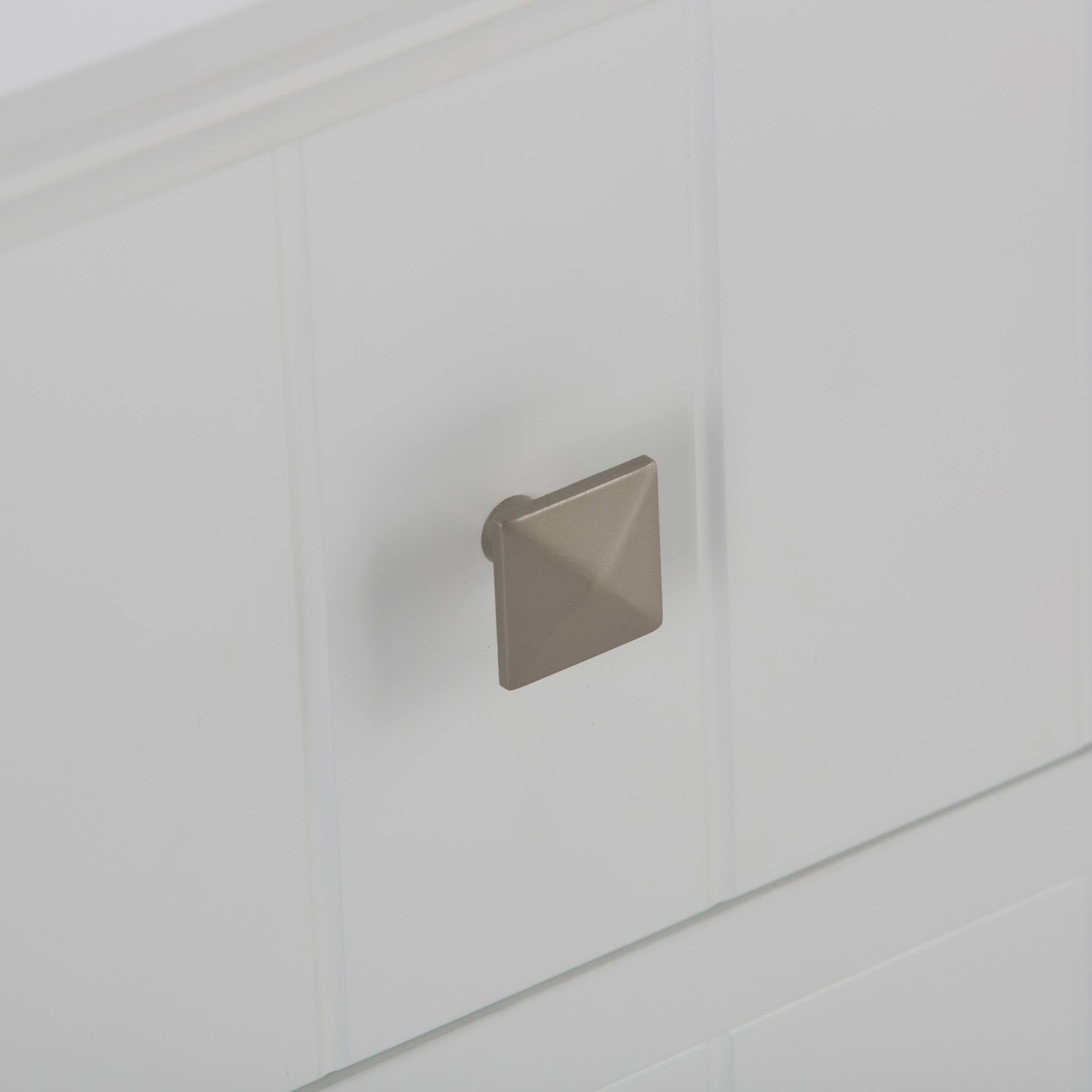 Alt View 5. Simpli Home - Acadian 32.1 inch H x 18.1 inch W Four Drawer Floor Storage Bath Cabinet in Pure White - Pure White.