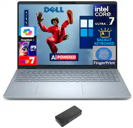 Dell - 16 Plus DB16250 Laptop 16.0 WQXGA (Intel Ultra 7-258V, 32GB LPDDR5X, 2TB PCIe SSD, Intel Arc, Win 11 Pro) - Ice Blue