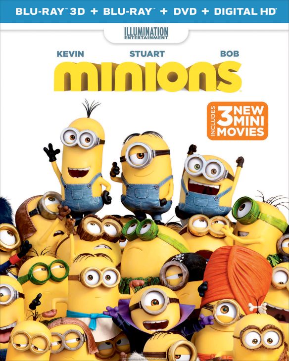  Minions [3D] [Includes Digital Copy] [Blu-ray/DVD] [2 Discs] [Blu-ray/Blu-ray 3D/DVD] [2015]