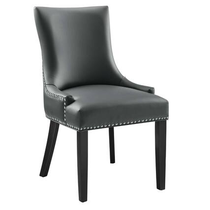 Front. Modway - Marquis Vegan Leather Dining Chair by Modway - Gray.
