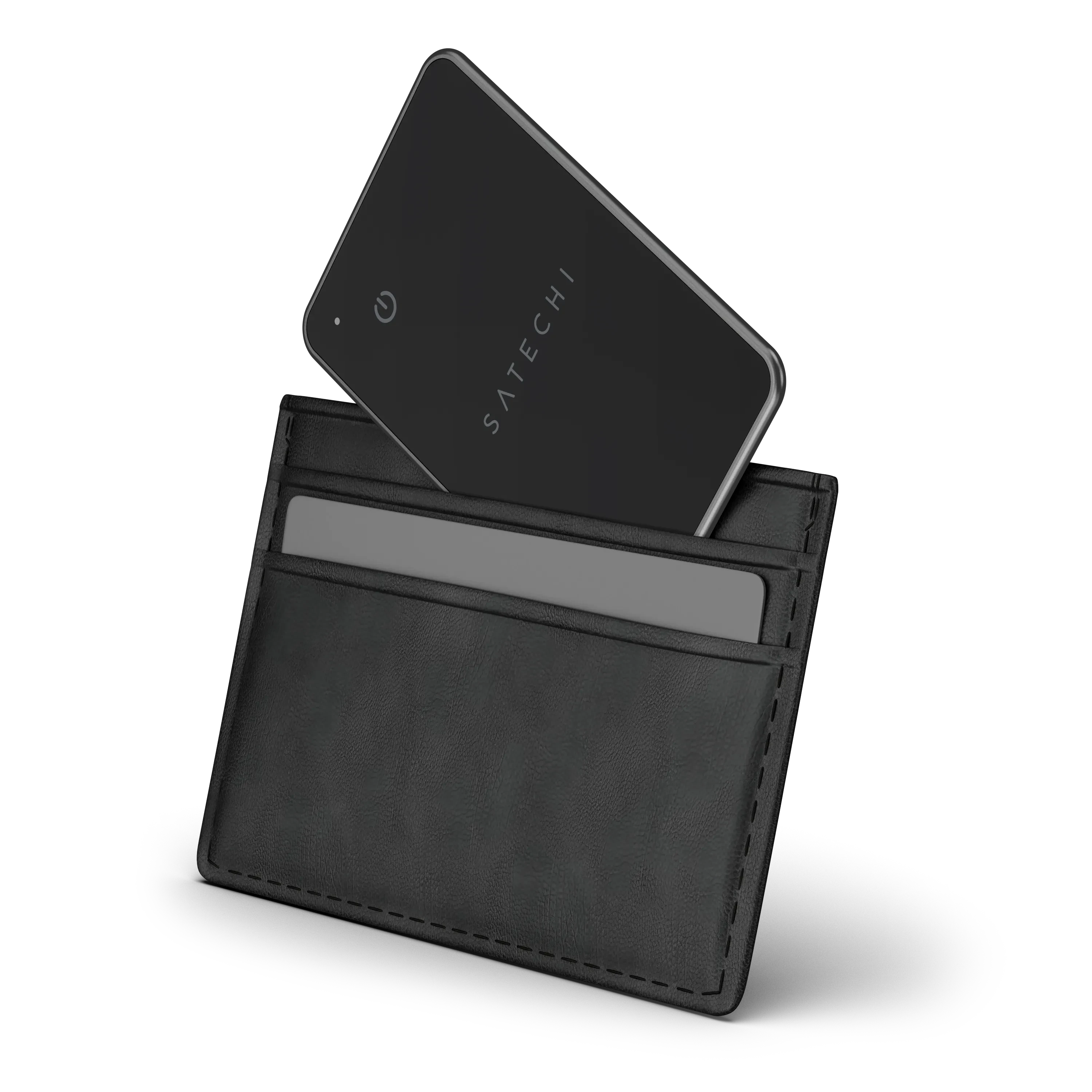 Left. Satechi - FindAll™ Card - Your Essential Tracker for Secure Living - Black.