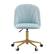 Angle. Linon Home Décor - Andrea Plush Velvet Fabric Rolling Desk Chair - Light Blue.