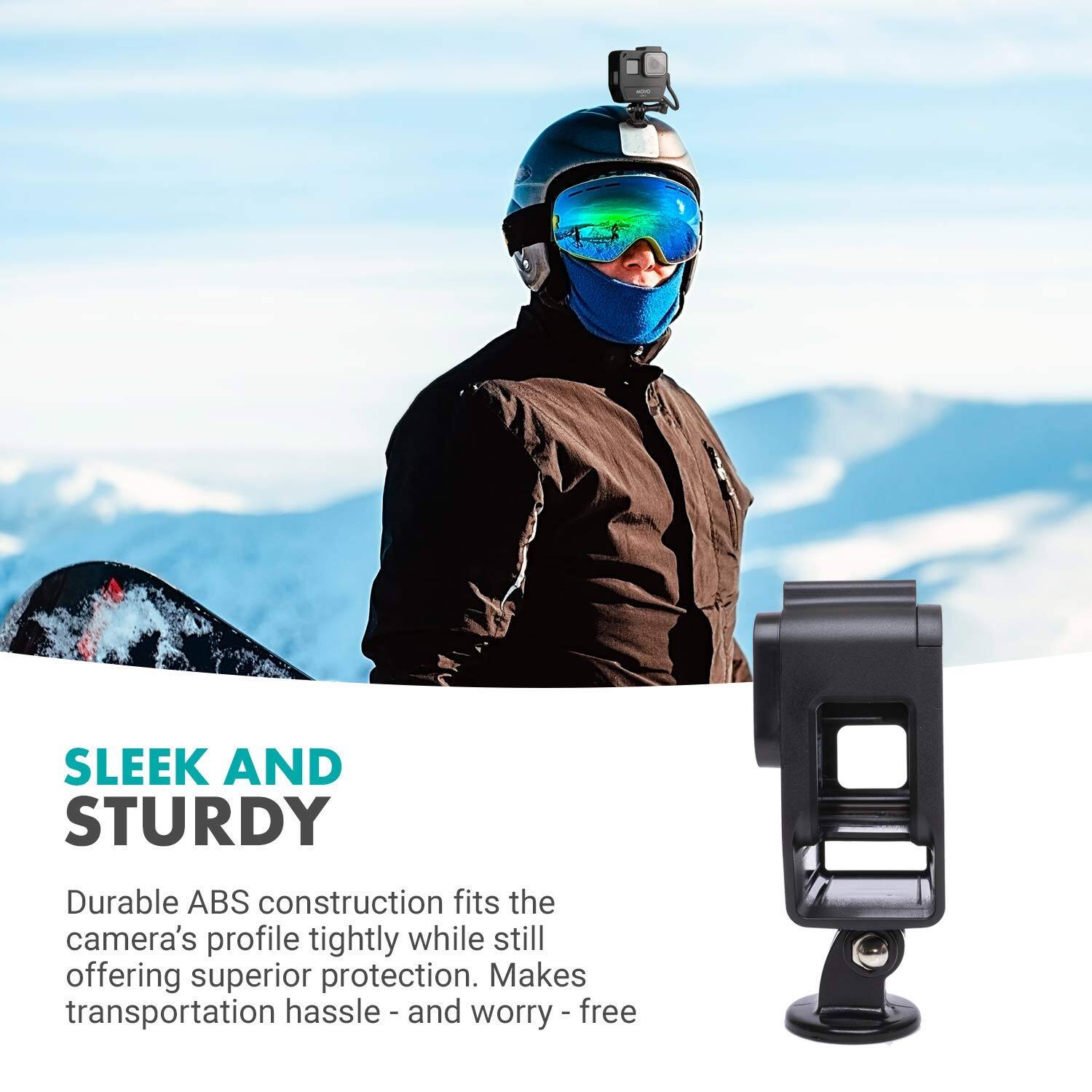 SLEEK AND STURDY

Durable ABS construction fits the camera's profile tightly while still offering superior protection. Makes transportation hassle- and worry-free
