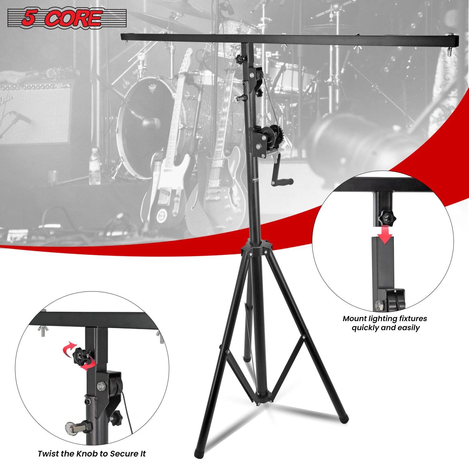 5 CORE

Mount lighting fixtures quickly and easily. Twist the knob to secure it.