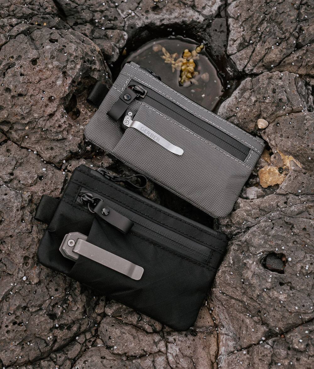 Back. ALPAKA - Zip Pouch Pro RFID Wallet Pouch, Fits 4-12 Cards, Cash/Coin Pocket, 3 External EDC Slots - Black Ultradyne 100D.