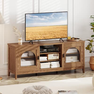 Gymax Farmhouse TV Stand for TVs up to 65'' Modern Vintage TV Gymax Farmhouse TV Stand for TVs up to 65'' Modern Vintage TV