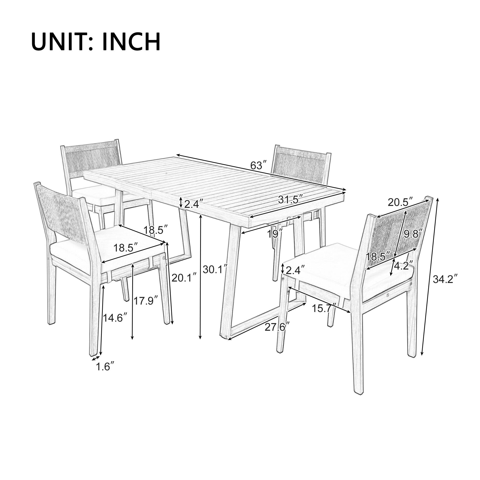 UNIT: INCH

63"  
31.5"  
18.5"  
20.5"  
18.5"  
30.1"  
20.1"  
19"  
2.4"  
9.8"  
18.5"  
4.2"  
34.2"  
17.9"  
14.6"  
27.6"  
15.7"  
1.6"