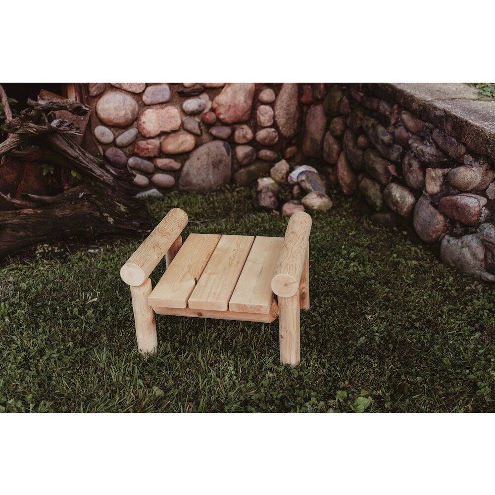 Alt View 2. Contoured Comfort - Cedar Log Ottoman - Brown.
